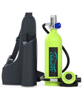 1L Mini Scuba Tank For Adults, Portable Dive Cylinder For Up To 20 Minute Dives with backpack and regulator, green, lightweight