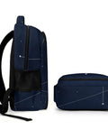 Side view of Galaxy Themed Backpack with Large Capacity for Everyday Use Unisex Durable Polyester Daypack featuring space graphic.