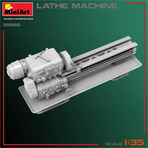 One Thirty Five Scale Lathe Machine Model Kit For Collectors Unpainted And Highly Detailed Build Ready Dope Hands On Hobby Tooling Miniature Workshop Gear For Ages Fourteen Plus