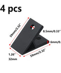 4 Pack 45 Degree Aluminum Corner Brackets For 4040 Profiles Black Aluminum Extrusion Accessories. Dimensions: 59x59x32 mm, 6 mm thick.