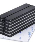 LOVIMAG rare earth bar magnets, black epoxy-coated neodymium, 60 x 10 x 3 mm, pack of 12.