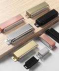 Assorted 70 Lb Magnetic Door Catches, gold finish, showcasing heavy duty latch for cabinets and furniture doors, stainless steel screws included