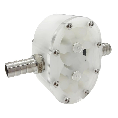 Intersumai 6 Tooth Gear Pump Head For Viscous Liquid Transfer Honey Peanut Butter Food Grade 304 Stainless Steel PP Silicone Seal Low Shear Consistent Flow Gallon Per Minute Pails Cylinders