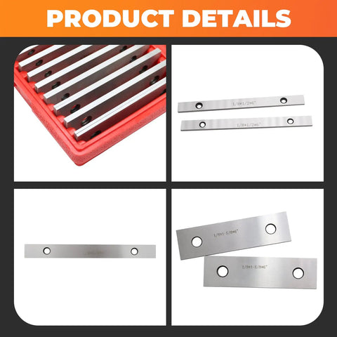 Ten Pairs One Eighth Inch By Six Inch Precision Parallel Steel Sets For Machinists Pro Grade Quality With Ultra Tight