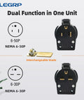 Heavy Duty NEMA 6 30P And 6 50P Angle Plug 30 And 50 Amp 250V 2 Pole 3 Wire Grounding Power Plug For Welder And Generator UL Listed