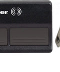 Two Pack 373LM Three Button Garage Door Remote Controls For Compatible Openers, black matte finish with metal clip
