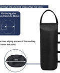 Beefed Up Canopy Sand Bags 112 Lbs 4 Pack Empty Weight Bags shown with fit and leakproof seam details