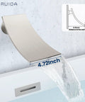 Wall Mount Tub Faucet With Waterfall Spout And Handheld Shower No Sweat Install Single Handle Tub Filler Set With Rough In Valve