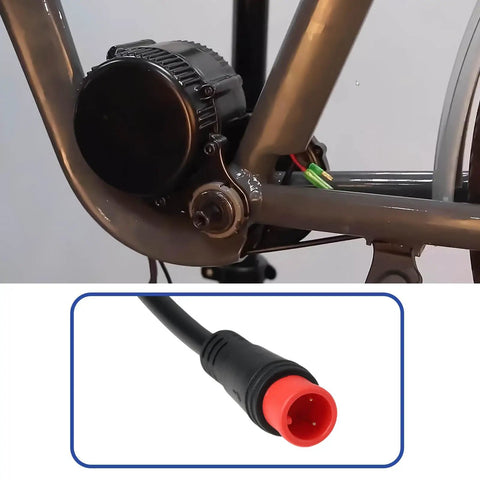 2 Pin E Bike Light Throttle Waterproof Extension Cable 56 Cm Long For 52V 48V 36V E Bike Motors IP65 Waterproof Wiring Accessory