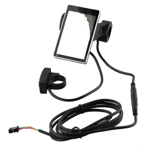 5 Pin E Bike LCD Display Screen for Electric Scooters and Bikes, Speedometer Panel with Control and Mounting Cables