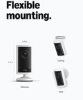 Outdoor Cam Pro Plug In Security Camera For Home Or Biz Surveillance Retinal 4K Video With Wide Angle And 10X Enhanced Zoom