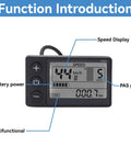Beefed Up Electric Bike LCD Display Meter Waterproof Speedometer Large Screen 24V 36V 48V Compatible Control Panel Bike Computer.