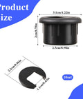 One Inch Desk Grommet Caps, Heavy Duty Plastic Wire Hole Covers To Keep Your Setup Straight Up Clean, Smooth Install Cord Organizer, Matte Black Ten Pack dimensions and design.