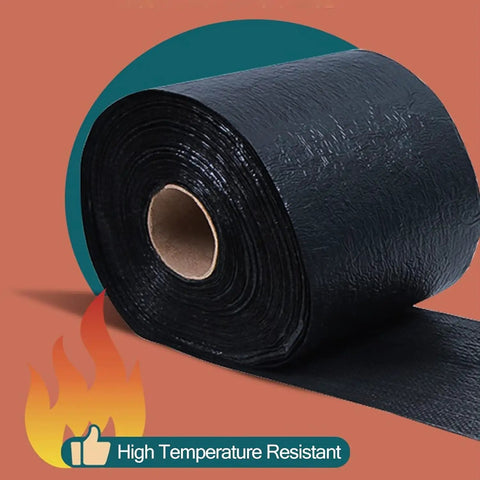 Pro Grade Self Adhesive Asphalt Crack Sealer Tape Waterproof Flexible Paver Patch Heavy Duty for Concrete Driveway Repair Landscape Path High Viscous Formula Beats Moisture and Heat Permanent Bond Black 10 Meter Length on a roll.