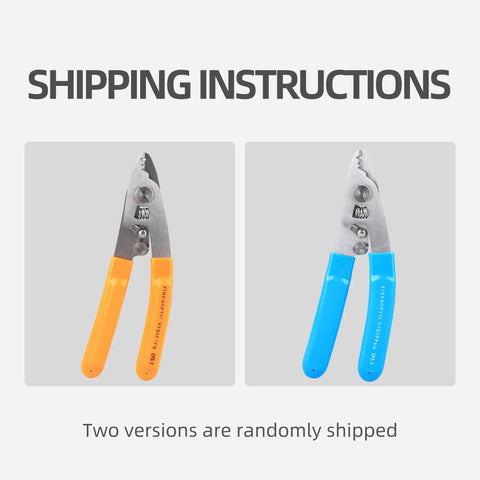 Two versions of CFS-3 stainless steel stripper from 5-In-1 Pro-Grade Fiber Optic Tool Kit With FC-6S Cleaver, 36000 Cleaves