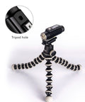 Angel Eyes E700S Beast Mode Bright 2800 Lumen Front Light mounted on a flexible tripod with tripod hole detail highlighted
