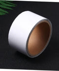 Window Screen Repair Tape Strong Adhesive Mesh Gap Mending Tape For Kitchen And Bathroom Easy Roll Quick Fix For Tears And Holes Cold And Heat Resistant Sealing Solution Random Color. White roll on black background.