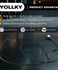 Rear brake pad wear sensor cable, YOLLY brand, for Jaguar XE/XF 2016-2018, black harness, 1-pack