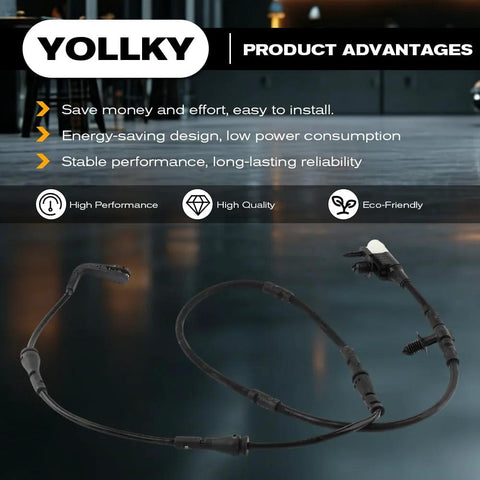 Rear brake pad wear sensor cable, YOLLY brand, for Jaguar XE/XF 2016-2018, black harness, 1-pack