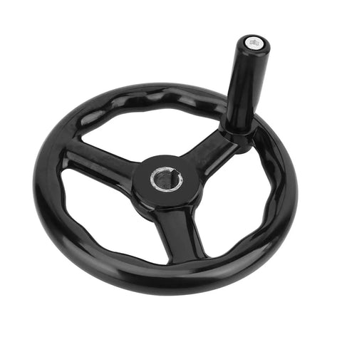200mm Anti Slip Bakelite Lathe Handwheel With Handle, 3 Spoke Durable Machine Tool Wheel