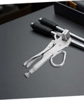 Heavy Duty Pulling Pliers Clamp For Auto Body Sheet Metal Repair on a workbench