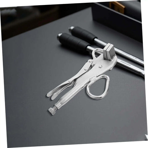 Heavy Duty Pulling Pliers Clamp For Auto Body Sheet Metal Repair on a workbench