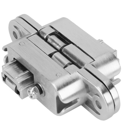 Two Pack 180 Degree Concealed Cross Door Hinge Set Zinc Alloy Invisible Hinge For Cabinets Cupboards Doors And Gates