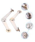 Two Piece Adjustable Cabinet Hinge Set For Heavy Duty Doors Lift Support With Quiet Smooth Operation Zinc Alloy Construction