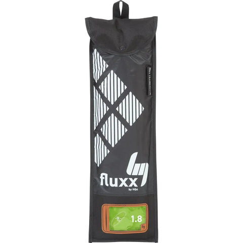 Fluxx 1.8 R2F Trainer Kite packaged for beginners with attached flying lines, stable flight, durable build, easy setup.
