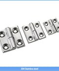 Five removable heavy-duty hinges in 304 stainless steel for industrial equipment