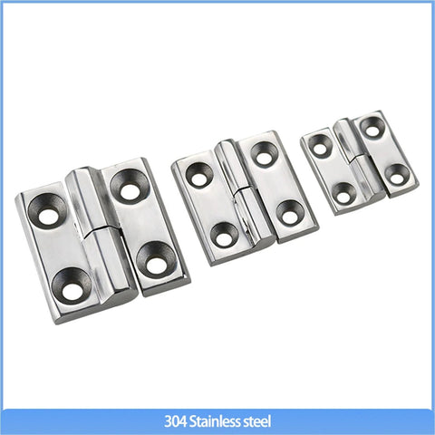 Five removable heavy-duty hinges in 304 stainless steel for industrial equipment
