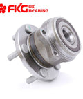 Rear Wheel Bearing Hub Assembly For 2005 To 2009 Subaru Legacy And 2005 To 2009 Subaru Outback, 5 Lug, shown from side angle