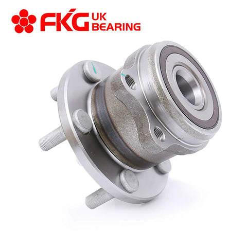Rear Wheel Bearing Hub Assembly For 2005 To 2009 Subaru Legacy And 2005 To 2009 Subaru Outback, 5 Lug, shown from side angle