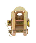 Front view of Two Pack Slack Adjuster Kit With Double Pinned Straight Clevis Pins For Air Brake Chambers Five Eighths Inch Threaded Replacements.