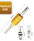 Product size details of 16 Piece Air Conditioning Valve Core Kit With Service Valves, Pressure Caps And Charging Port For R134A Ducts, Universal Fit.