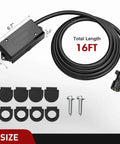 Heavy Duty 7 Way Inline Trailer Plug With 16 Feet Copper Blade Connector Cable Wiring Harness And Weatherproof 7 Pole Junction Box