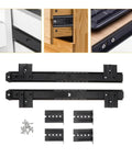 Rugged Heavy Duty Side Mounted Ball Bearing Drawer Slides One Pair Full Extension Triple Fold Cold Rolled Steel Guide Rail For Cabinetry And Pianos No Sweat Super Smooth Daily Use Replacement Parts with installation accessories.
