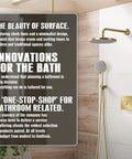 Brushed Gold Shower System With 12 Inch High Pressure Shower Head And 3 Setting Handheld Combo, Hidden Install, 59 Inch Hose