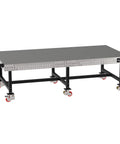 Heavy Duty Steel Welding Fixture Table With Sturdy Carry Handle And Precision Laser Cut Slots Rock Solid Locking Casters 120x60 inch frame