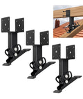 Adjustable Pergola Roof Riser Brackets For Outdoor Gazebo Tough As Nails Metal Supports Flexible Angle Brackets in use on roof