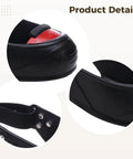 Close-up of Built Tough Aluminum Safety Toe Overshoes with rubber soles for industrial jobs, featuring aluminum toe guard.