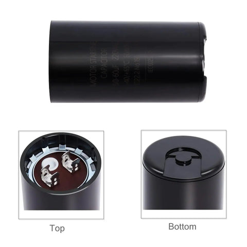 Garage Door Opener Motor Starting Capacitor Replacement Plug And Play 50 60 MFD 220 VAC 60 Hz Compatible With 18004B