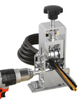 Top Tier Manual Wire Stripper And Peeler For 1 To 25 Mm Cables with hand crank and copper wire in use.