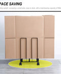 Carton Stand For Boxes With Swivel Wheels And Locking Casters On The Go Portable Cardboard Storage Cart upright with boxes