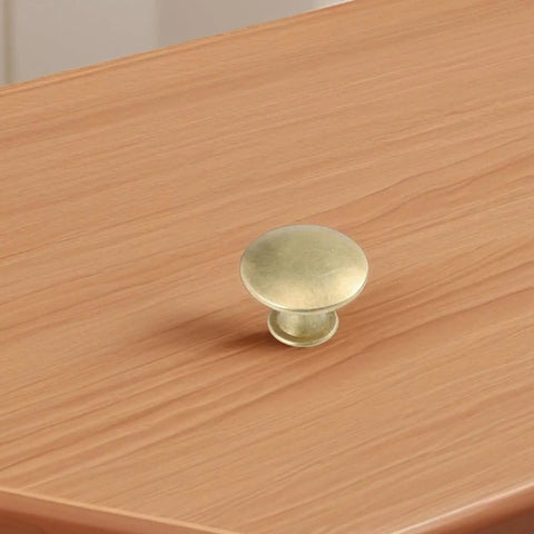 6pc Vintage Round Cabinet Knobs Gold Antique Finish With DIY Friendly Easy Install Drawer Pulls For Cabinets, Doors, Wardrobe