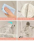 Step-by-step installation guide for Two Pack Suction Cup Door Handles No Drilling Waterproof Knobs