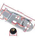 Universal Refrigerator Door Hinge Replacement, Steel Bottom Mounted Hinge For Fridge And Freezer dimensions diagram