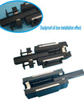 Image of 20mm EGW20CC Linear Slider Blocks with flange bearings and EV20 self-lubricating dustproof oil box installation effect.