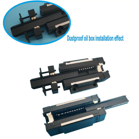 Plug And Play 25mm Square Bearing Linear Slider Block Pair With EV25 Self Lubricating Dustproof Oil Box for CNC Kits
