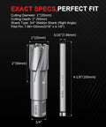 Heavy Duty TCT Annular Cutter 1 Inch Diameter With 2 Inch Depth Of Cut Magnetic Drill Bit Kit dimensions and pilot pin details.